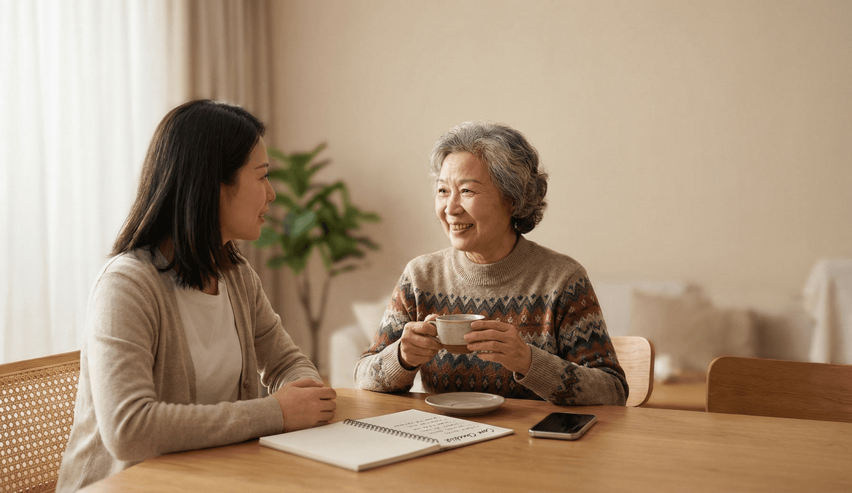 Care professionals providing support